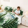 thumbnail image 3 of Castle Fairy Camping Scene Graphic Bed Sheets 4pcs for Teens, "Happy Camping" Art King Sheets for Bedroom, Green Brown, 3 of 6