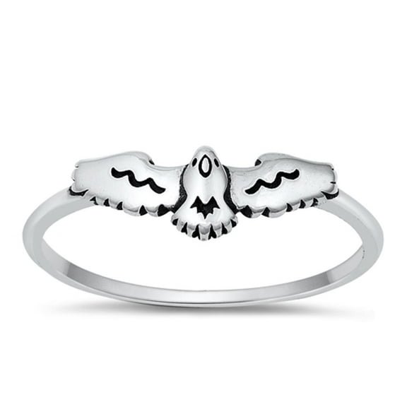 Beautiful Hawk Eagle Bird Raptor Ring .925 Sterling Silver Band Jewelry Female Male Unisex Size 9
