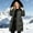 Dark Gray, variant on FDGIU Winter Women's Long Lightweight Puffer Jacket, Hooded Warm Insulated Long Sleeve Coat for Everyday