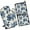 Blue Pioneer Flower, variant on Tropical Palm Leaves in Hawaii Kitchen Oven Mitt and Pot Holder Sets 2 Pcs for Baking, Cooking and Grilling, Heat Resistant Up To 392 °F