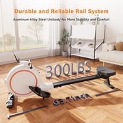Pro Magnetic Rowing Machine 300lbs Weight Capacity, 32 Levels of Quiet Resistance, Bluetooth Rowing Machine for Home Workout