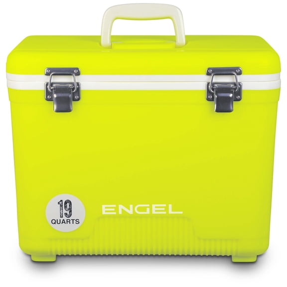 ENGEL 19 Qt Leak-Proof Compact Insulated Drybox Cooler - Yellow High-Visibility