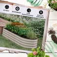 thumbnail image 6 of Outsunny Galvanized Raised Garden Bed Kit, Metal Planter Box with Safety Edging, 76.75" x 23.5" x 16.5", Cream, 6 of 9