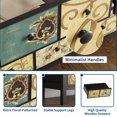 thumbnail image 6 of Huisuilinss 6 Drawer Dresser For Bedroom,Wide Chest Of Drawers,Retro Floral Pattern Double Dresser TV Stand,Wood Drawer Organizer For Closet Living Room Hallway Entryway, 6 of 8