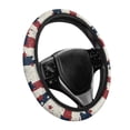 thumbnail image 6 of Uorisanigo American Flag 15 Inch Car Wheel Covers for Women Stylish Fluffy Steering Wheel Covers for Winter Soft Car Steering Wheel Protector with Elastic Edge Car Decor Gift for Mom, 6 of 8