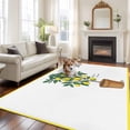 thumbnail image 2 of Summer Lemon Area Rugs 5'x8', Washable Small Throw Rugs for Classroom Bedroom, Yellow Potted Plant Green Botanical Indoor Outdoor Rug Non-Slip Low Pile Carpet Runner Reversible Floor Mats, 2 of 8