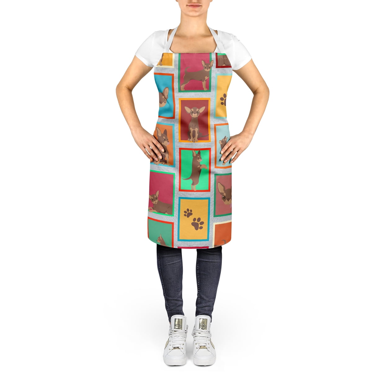 Lots of Chocolate Chihuahua Apron 27 in x 30 in