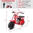 thumbnail image 5 of Oryxearth OGM105 Max 4-Stroke Mini Bike, 105CC Gas Powered Dirt Bike,Off-Road Trail for Adult, up to 28 Mph, Red, 5 of 7