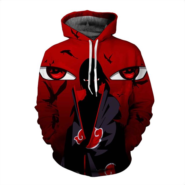 Manxiao Organization Uchiha Mustela 3D Printed Zipper Hooded Wei Animation Pullover