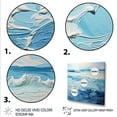 thumbnail image 3 of Designart "Modern Coastal Waves in Blue and White II" Coastal Framed Wall Art Decor - Coastal Blue Coastal Minimalism Living Room Framed Canvas Art, 3 of 6