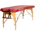 thumbnail image 5 of Patiojoy Portable Massage Table Adjustable Spa Bed Wooden Legs with Face Cradle & Carry Case Red, 5 of 7