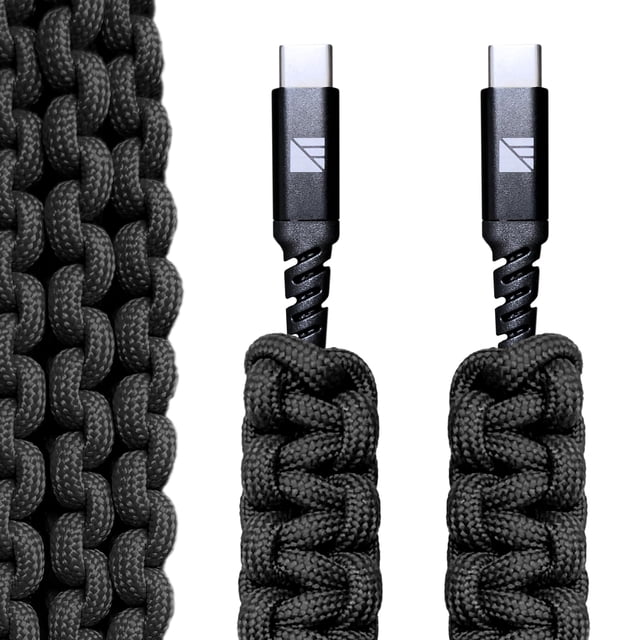 Cable USB-C Dark Energy 0,9 m Carga rápida trenzado negro