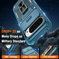 thumbnail image 4 of KOMI for Google Pixel 9 Case/Pixel 9 Pro Case with [2 Pack] HD Screen Protector + Slide Camera Cover, 360° Rotation Ring Kickstand [Military Grade] Shockproof Protective Phone Case, Light Blue, 4 of 8