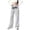 Grey, variant on Shadoumai Girls Wide Leg Pants Kids Fashion Lace Hem Elastic Waist Uniform Pants Slacks with Pockets 5-14 Years