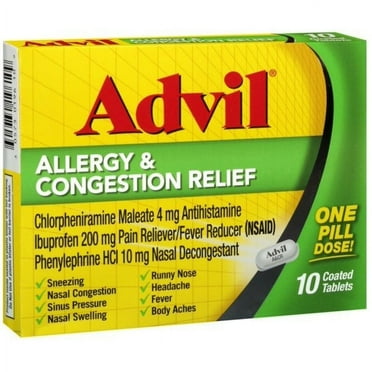 Advil Allergy & Congestion Relief Tablets 10 ea
