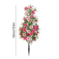 thumbnail image 3 of Outdoor Dianthus Flower Ground Plug Simulation Plants Ground Nail Decoration Courtyard Garden Ground Fake Flowers, 3 of 6