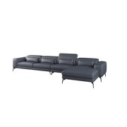 Smokey Gray Italian Leather CAVOUR Mansion Sectional EUROPEAN FURNITURE Modern