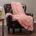 thumbnail image 2 of Chanasya Super Soft Shaggy Longfur Throw Blanket | Snuggly Fuzzy Faux Fur Lightweight Warm Elegant Cozy Plush Sherpa Microfiber Blanket | For Couch Bed Chair Photo Props - 50 "x 65" - Peach, 2 of 10