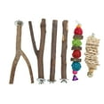 thumbnail image 4 of Wood Bird Perch Stand Set,Bird Perch Stand Set Bird Perch Stand Set Birds Stand Perch Set Top of the Line, 4 of 14