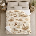 thumbnail image 5 of Autumn Pheasant Hunting English Pointer Dogs Field, Cozy Pet Portrait Pattern, Warm Flannel Blanket for Cabin and Lodge, Dog Lovers Thanksgiving Gift, Pet Lover Home Decor, 5 of 9