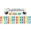 Pack of 6 Vibrantly Colored Congratulations Giant Party Banners with Alphabet Stickers 60"