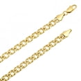 thumbnail image 2 of 5mm Polished 14k Gold Plated Cable Venetian Chain + Bracelet Set, 24" (Necklace) + 9" (Bracelet), 2 of 6