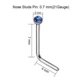 thumbnail image 2 of 20pcs Surgical Steel/titanium Nose Studs Nostril Piercing Jewelry Random Color, 2 of 3