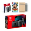 Nintendo Switch Gray Joy-Con Console Bundle with an Extra Pair of Gray Joy-Con, Donkey Kong Country: Tropical Freeze, and Mytrix Tempered Glass Screen Protector
