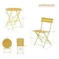 thumbnail image 3 of ACEGOSES 3 Pces Patio Folding Chairs with a Steel Frame Table for Garden, Deck and Yards, Sunflower yellow, 3 of 8