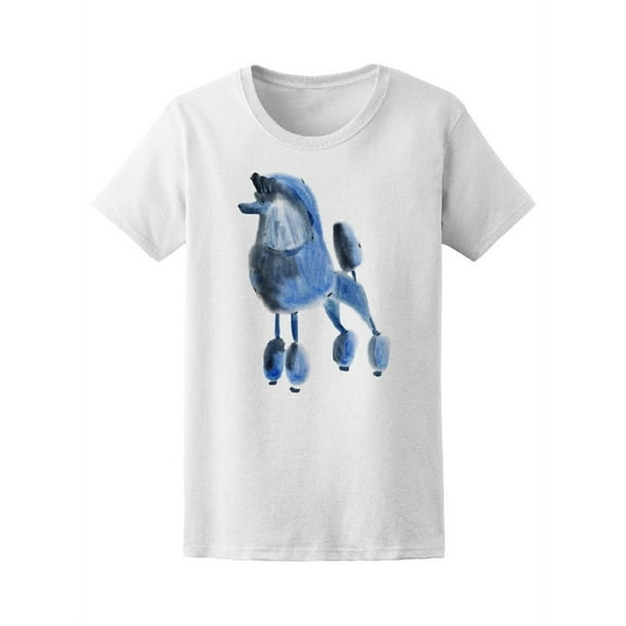 Watercolor Of Poodle Dog T-Shirt Women -Image by Shutterstock, Female Small