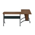 thumbnail image 6 of Kingfisher Lane Wood and Metal L-Shaped Computer Desk in Mahogany, 6 of 13