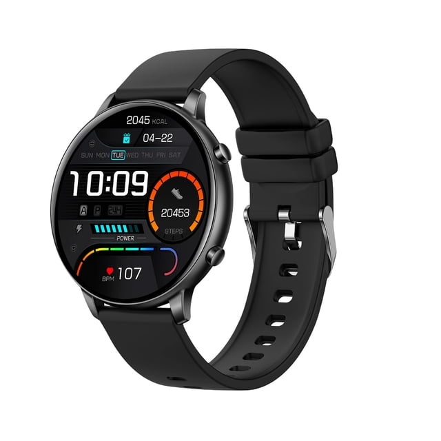Reloj inteligente, relojes inteligentes para iOS y Android, con monitor de oxígeno en sangre, frecuencia cardíaca, sueño, visualización de mensajes, recepción de llamadas y múltiples modos deportivos