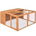 thumbnail image 1 of Gymax Wooden Rabbit Hutch Chicken Coop Bunny Small Animals Cage House, 1 of 8
