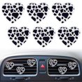 thumbnail image 1 of Sujetadores para rejilla de ventilación del auto Xinjincang con estampado de vaca y forma de corazón, 6 piezas, 1 of 7