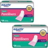 (2 pack) (2 Pack) Equate Pantiliners, Wrapped, Light, Regular, Unscented, 54 Ct