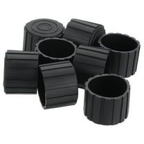 Uxcell 8Pcs Chair Leg Tips Caps, 1-1/2" PVC Non-Slip Feet End Caps Cover, Flat Chair Leg Floor Protectors, Black