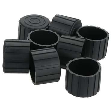 Uxcell 8Pcs Chair Leg Tips Caps, 1-1/2" PVC Non-Slip Feet End Caps Cover, Flat Chair Leg Floor Protectors, Black