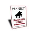 thumbnail image 3 of Pianist Parking Novelty Decor, Metal Wall Sign - 10x14 Inches, 3 of 4