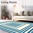 thumbnail image 2 of ODIKA 2'x3' Machine Washable Non-Slip Area Rug, Hypnotic Vortex Labyrinth Maze Enchanting Mysterious Artistic High Traffic Rug, Blue, 661843, 2 of 7