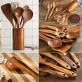 thumbnail image 7 of BYXAS Non-Toxic Wooden Spoons for Cooking– 7-Piece Kitchen Utensils Set, Glue-Free & One-Piece Cooking Utensils, Natural Wooden Utensil Set with Plant-Based Finish, Free of Forever Chemicals, 7 of 7