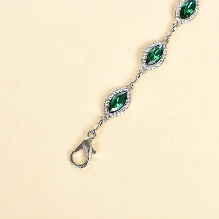 XIATIAN green glass diamond chain belt metal diamond belt 