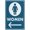 Warning Sign 5, variant on Metal Tin Signs Women Toilet Blue Left Arrow Funny Vintage Tin Signs 8"x12", Wall Art Decor Iron Poster For Home Farmhouse Bar Cafe Yard, Women Toilet Left Marker