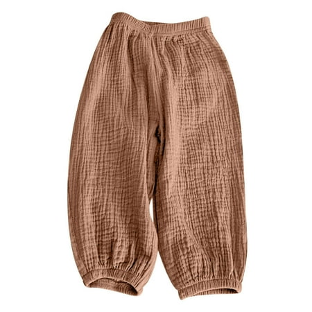 

Girls Capris Leggings Toddler Kids Baby Girls Fashion Cute Sweet Elasticity Flared Pants Trousers Pants Leggings Coffee 3-4years