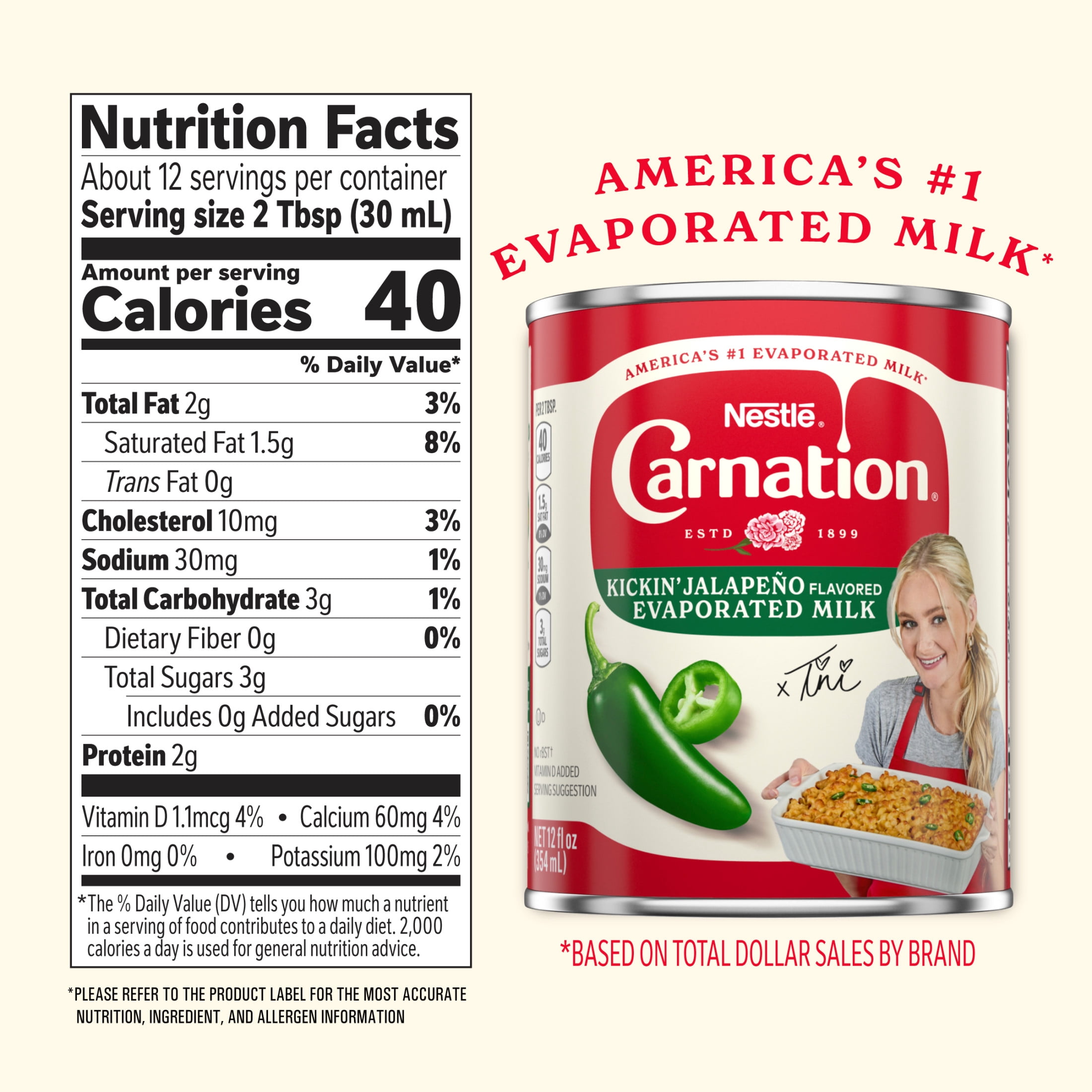Nestle Carnation Kickin' Jalapeno Flavored Evaporated Milk for Macaroni and Cheese, Shelf Stable Milk, 12 oz