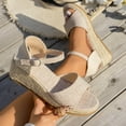 thumbnail image 5 of Mepaouo Espadrille Wedges for Women Platform Dressy Open Toe Slingback Sandals with Adjustable Buckle, 5 of 8