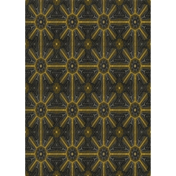 Ahgly Company Machine Washable Indoor Rectangle Transitional Midnight Gray Area Rugs, 2' x 4'