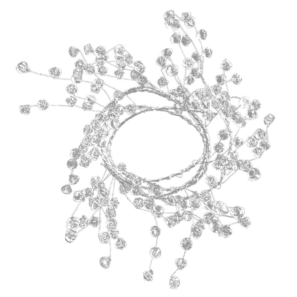 Keimprove Clear Beaded Garlands Wire String Acrylic Crystal Garland