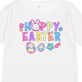 thumbnail image 4 of Inktastic Happy Easter with Bunny Face and Easter Eggs Girls Long Sleeve Toddler T-Shirt, 4 of 5