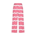 thumbnail image 3 of Boho Trousers for Women Plus Size Cotton Linen Trousers Women Elastic Waisted Casual Cropped Pants Summer Baggy Capri Trousers Wide Leg Lounge Pants Pockets Loose Beach Trousers, 3 of 4