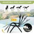 thumbnail image 3 of Garvee Zero Gravity Camping Chair,440 lbs. weight capacity, upgraded aluminum locking system,Black 26" wide removable cushion,portable folding with tray for outdoor recreational use, 3 of 7